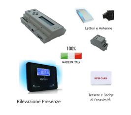 Controllo Accessi con Badge, lettori ethernet rfid, concentratore con web server