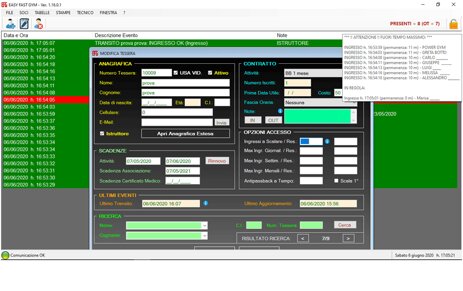 Tempo permanenza e numero massimo presenti
