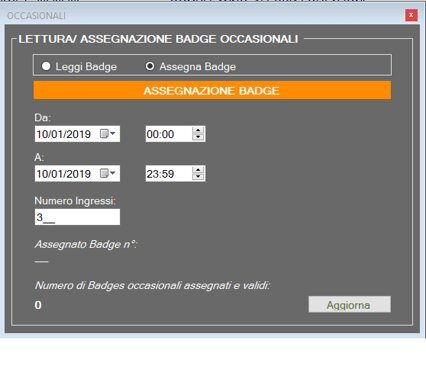 Ingresso con tessera occasionali