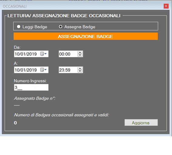 Gestisce l'ingresso dei Clienti Occasionali