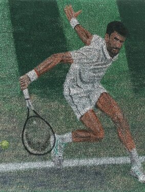 Novak Acrilico su erba sintetica 90x90