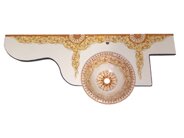 Lavabo in pietra lavica ceramizzata arancio