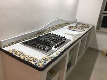 cucina in pietra lavica blu