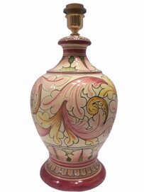 Lamp 2nd dim ornate pink