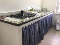 top cucina blu