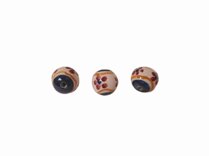 Ceramic pearls jewelry blue and white red
