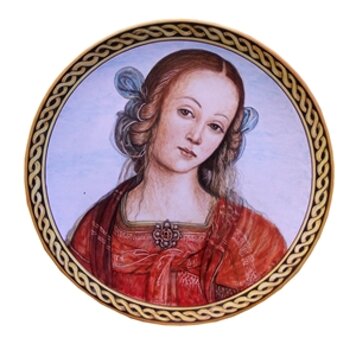 Ceramic art on 40x40 cm dish perugino