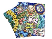 Spezzone artistico in pietra lavica ceramizzata bigbang