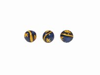 Ceramic pearls jewelry ornate blue yellow