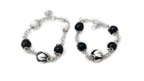 Bracciali in ceramica nero e bianco