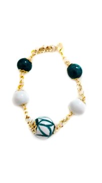 Bracciali in ceramica bianco e verde
