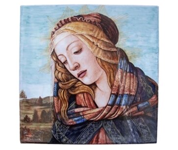 Ceramic art on 40x40 cm panel botticelli madonna