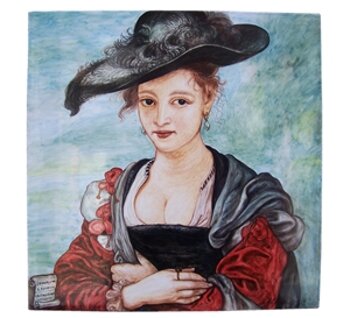 Ceramic art on 40x40 cm panel rubens