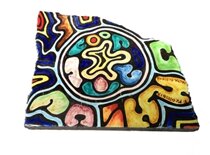Artistic fragment ceramicized lava stone abstract art ovulo