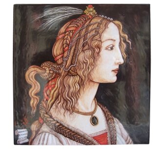 Ceramic art on 40x40 cm panel botticelli