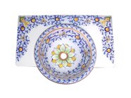 Lavabo in pietra lavica ceramizzata 600' blu