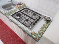 Kitchen top green barocco