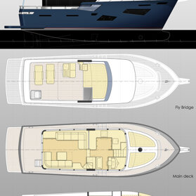 GHI TRAWLER 43' GHI YACHTS