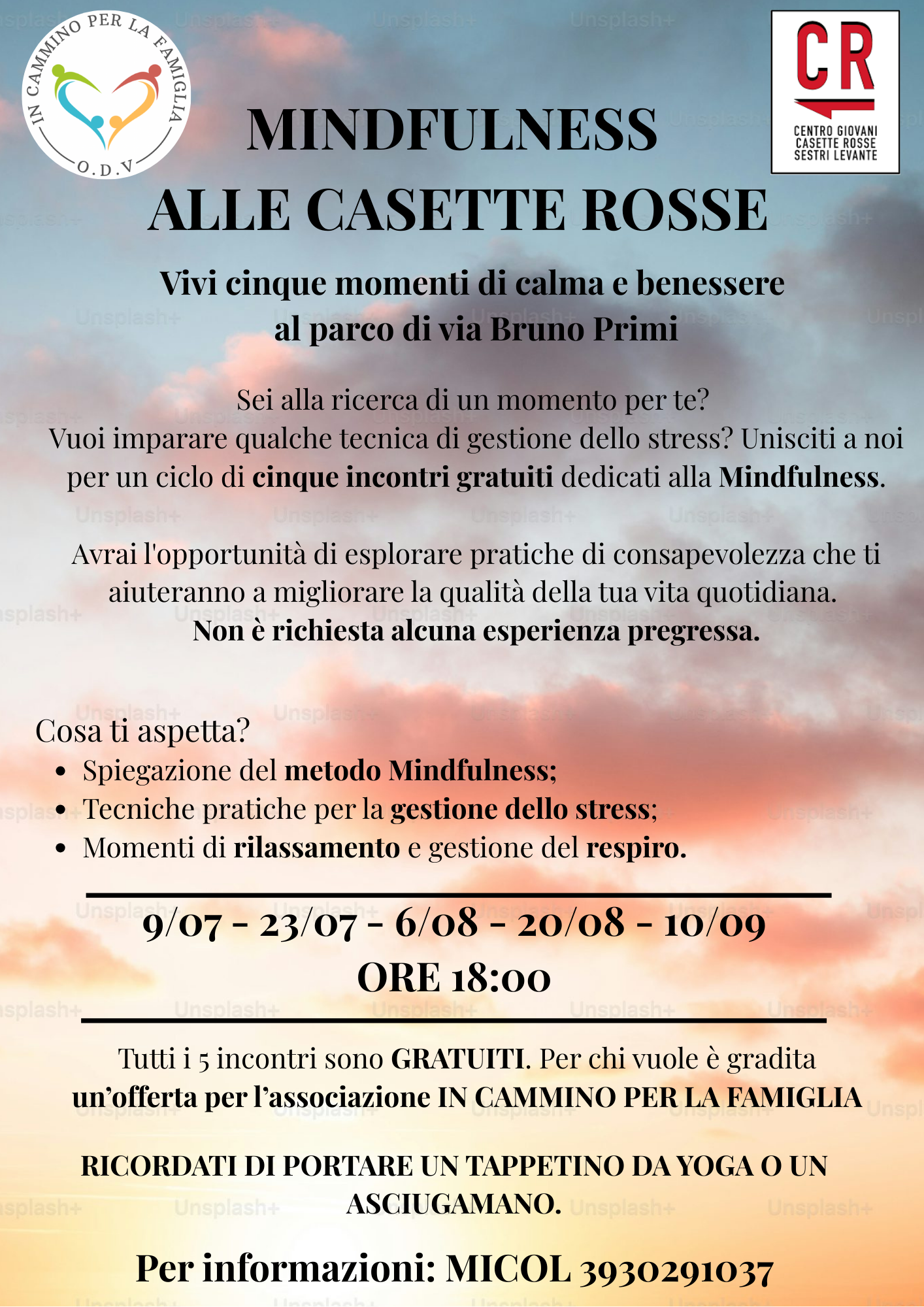 Conclusi gli incontri estivi di Mindfulness alle Casette Rosse Conclusi gli incontri estivi di Mindfulness alle Casette Rosse