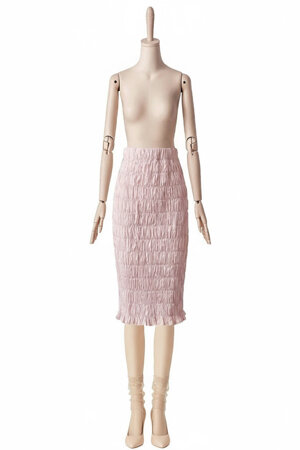 gonna-in-popeline-con-cuciture-elastiche-in-punto-smoke