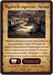 biglietto ingresso arena valido per 3 eroi