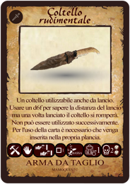 coltello rudimentale coltello rudimentale