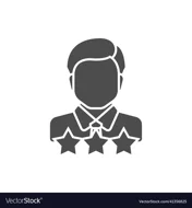 man-and-three-stars-filled-icon-linear-style-sign-vector-41356825