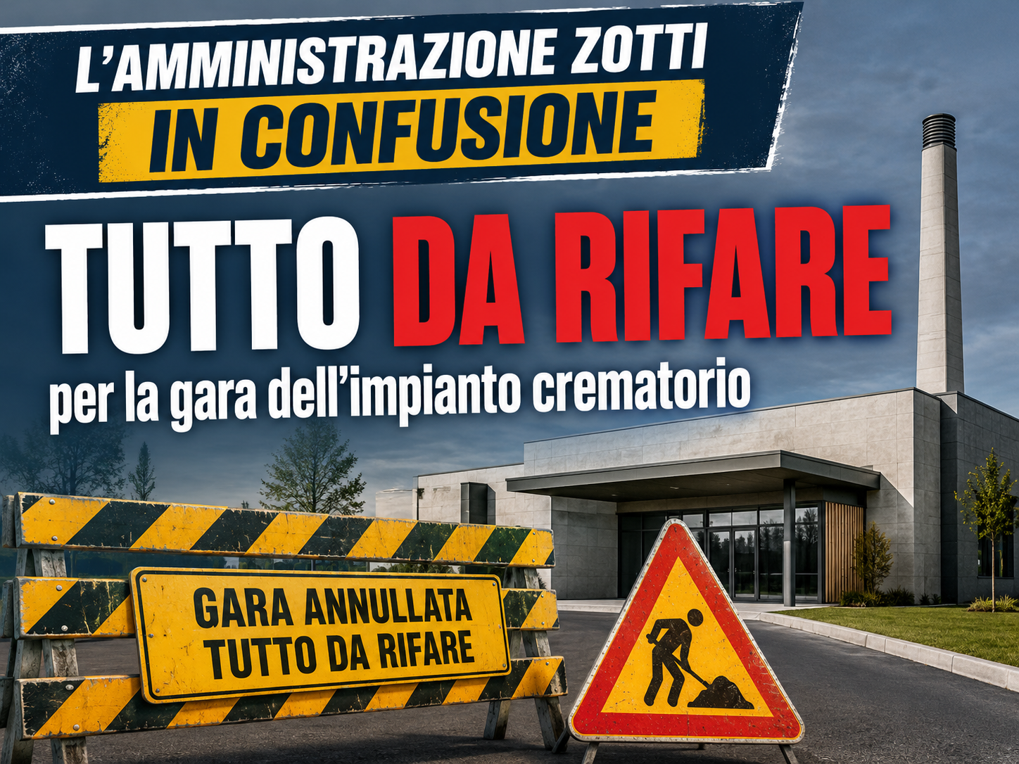 IMPIANTO CREMATORIO, GARA ANNULLATA