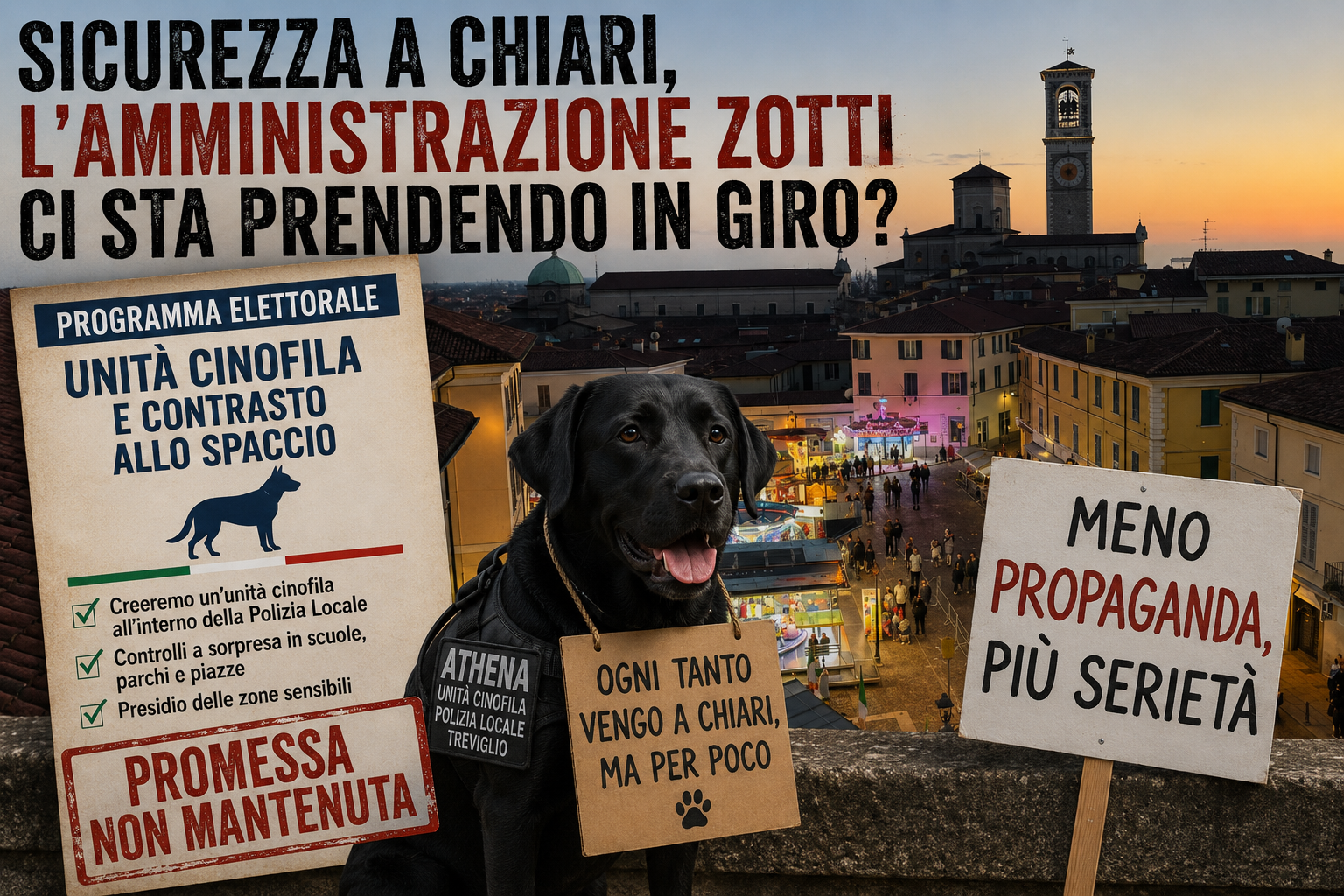 SICUREZZA A CHIARI, L’AMMINISTRAZIONE ZOTTI CI STA PRENDENDO IN GIRO?