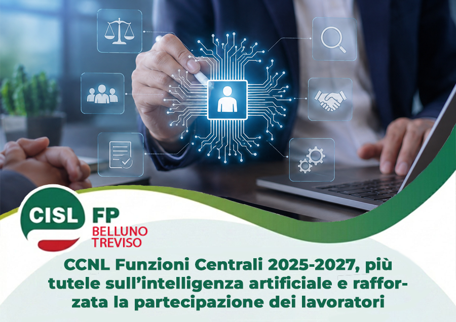 CCNL Funzioni Centrali 2025-2027, più tutele sull’intelligenza artificiale e rafforzata la partecipazione dei lavoratori