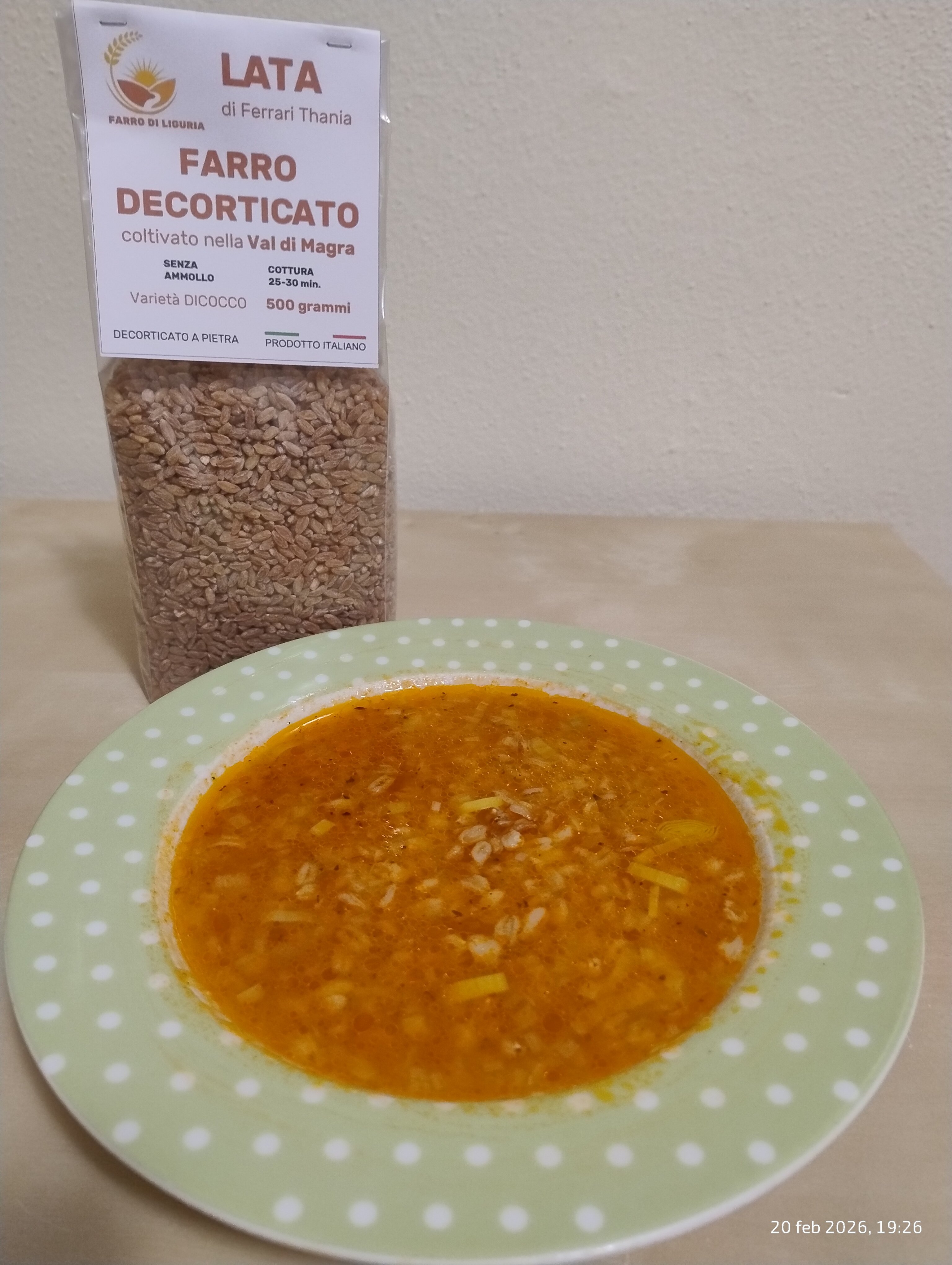 Minestra di farro e porro