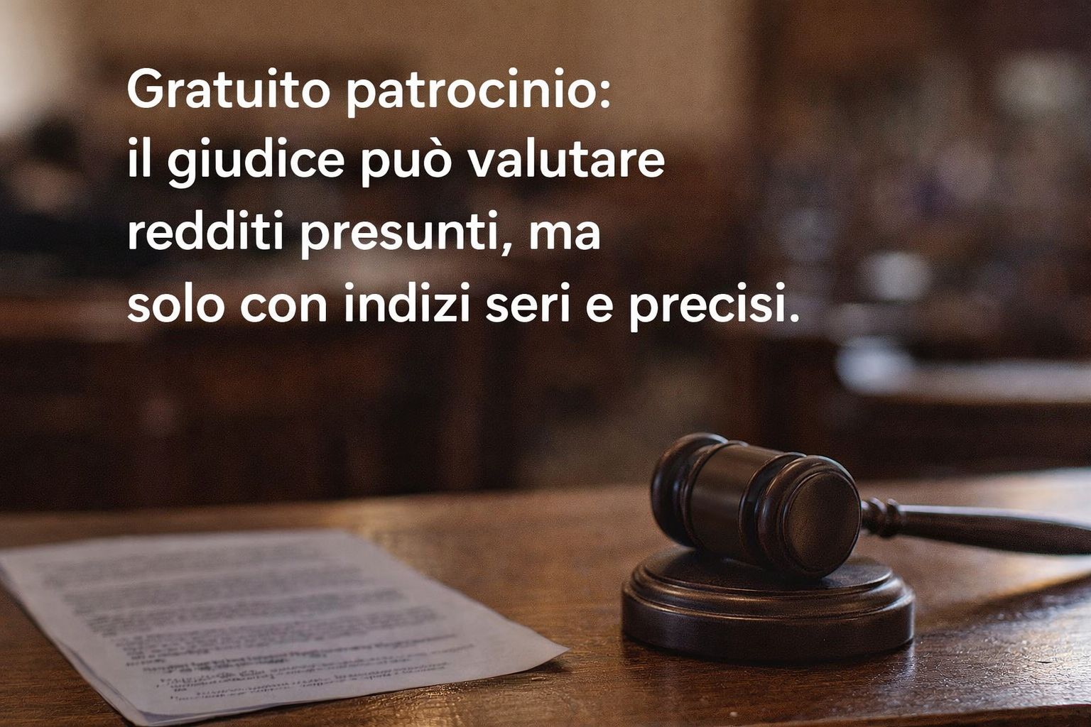 Gratuito patrocinio e redditi presunti: il giudice non può basarsi su semplici sospetti: Importante pronuncia del Tribunale di Rovigo