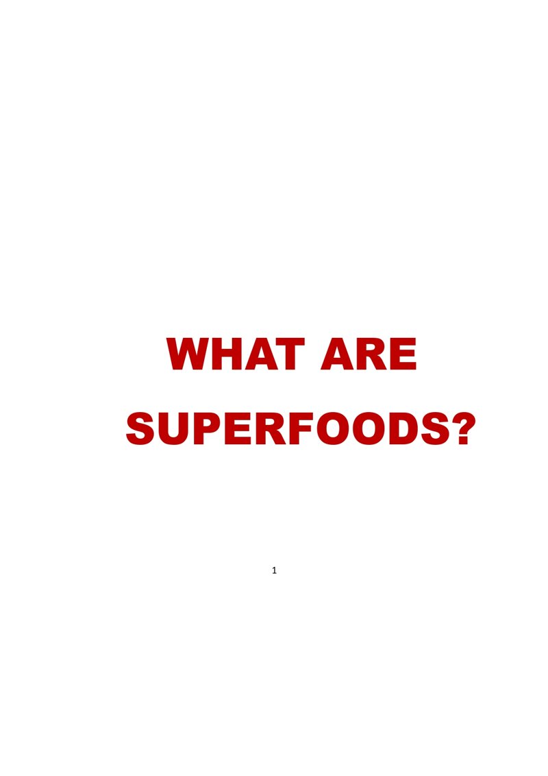 what-are-superfoods