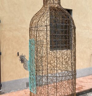 Filo di ferro – filo di rame ossidato cm 300 x 90x90