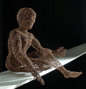 2016 - filo di acciaio corten ossidato - cm. 60x70x65
