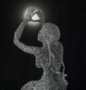 2016 - filo di alluminio - cm. 35x40x65