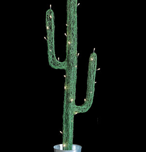 2016 - filo di ferro verniciato, vaso di zinco, lampadine alogene - cm. 25x50x190