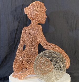 filo di rame e alpacca cm 60x50x78