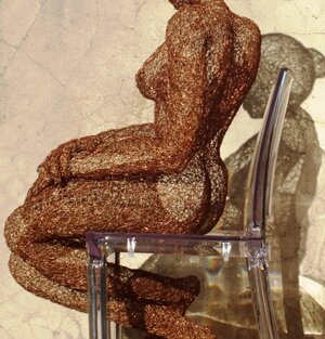 2011- filo di rame, sedia in plexiglass - cm. 60x45x120 - (Collezione privata)