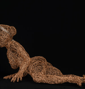2018 - filo di bronzo - filo d'argento - cm 105x50x48