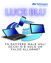 occhi secchi, luce blu