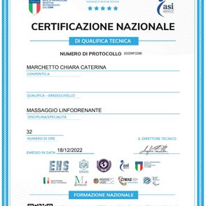 Linfodrenante Certificazione Corso Linfodrenante