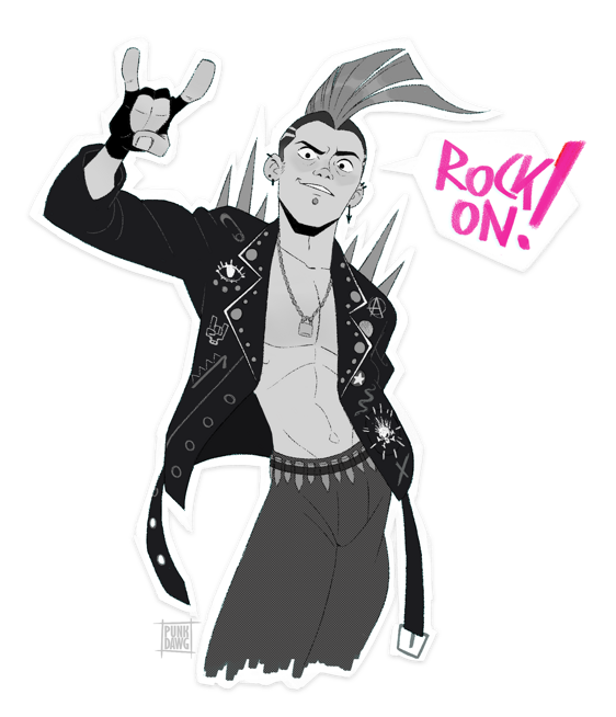 aj with leather jacket