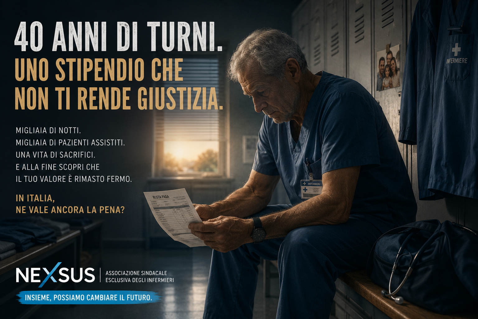 40 anni di turni. Una vita di sacrifici. Uno stipendio che non ti rende giustizia