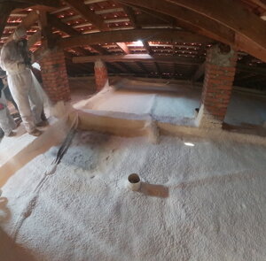 POLIURETANO A SRUZZO CALPESTABILE PER SOTTOTETTI TETTI PROTEGGE DA INFILTRAZIONI GRANDINE NEVE