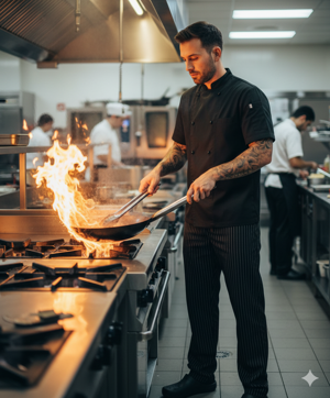 giacca-cuoco-manica-corta-lucca-nera-excelsior