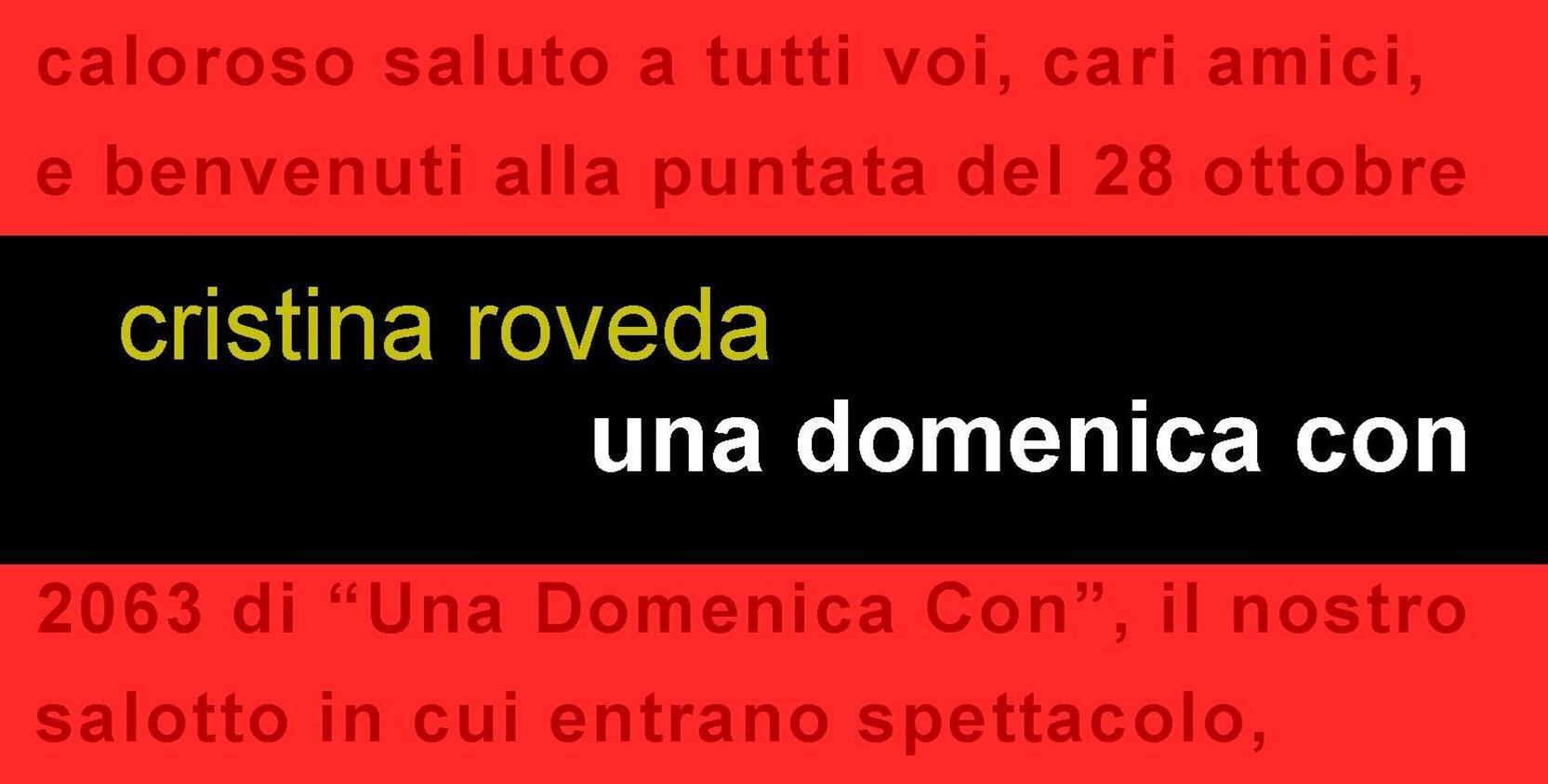 Disponibile da oggi in libreria: "Una domenica con", il nuovo romanzo di Cristina Roveda per il marchio editoriale Project Disponibile da oggi in libreria: "Una domenica con", il nuovo romanzo di Cristina Roveda per il marchio editoriale Project
