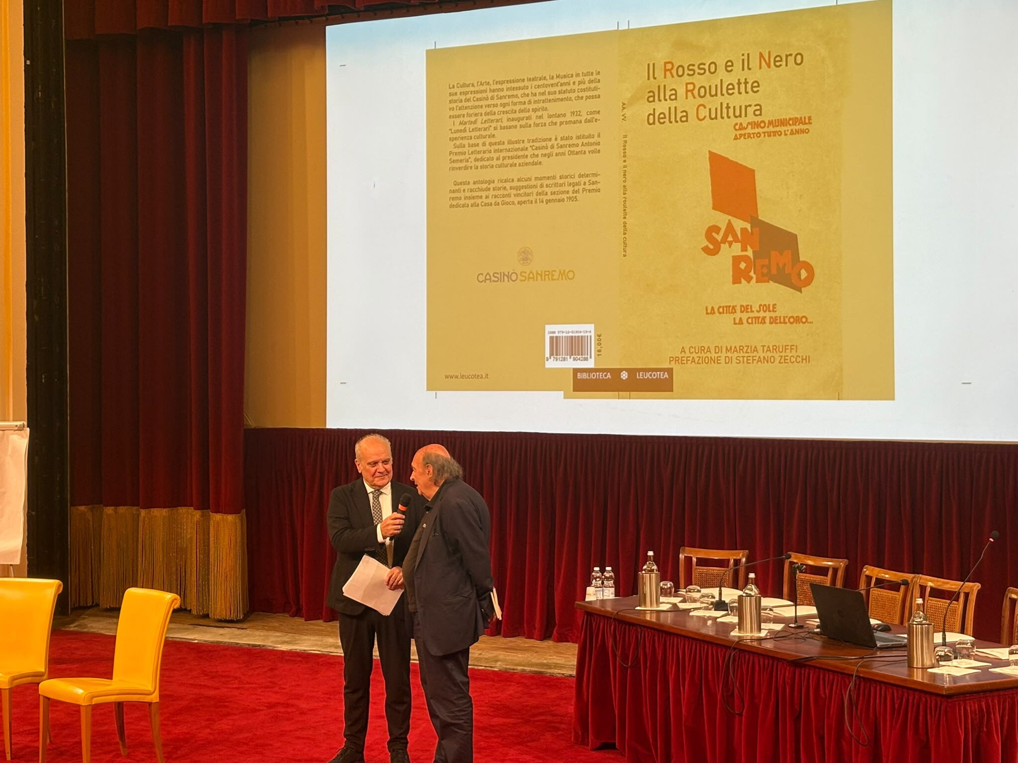 Sabato 6 giugno &egrave; stato presentato, in anteprima nazionale, nell'ambito del premio letterario internazionale Casin&ograve; di Sanremo il volume "Il Rosso e il Nero alla Roulette della Cultura".