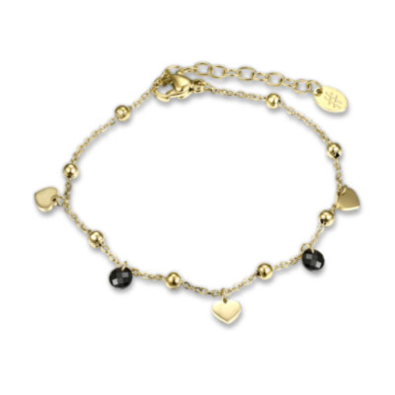 bracciale-cuori-e-cristalli-neri-oro