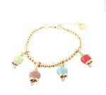 bracciale-pallini-e-campanelle-colorate-oro